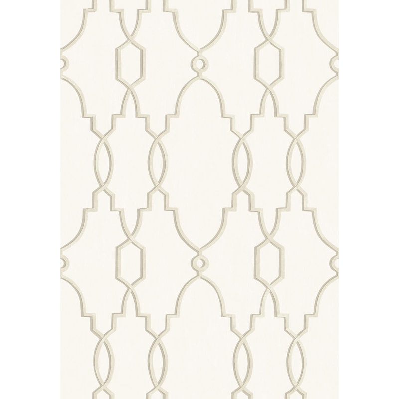 Parterre Geometric Wallpaper Roll, Stone