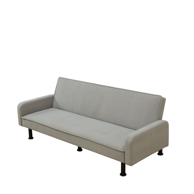 Canapé convertible en velours 77,5 po, Velours gris