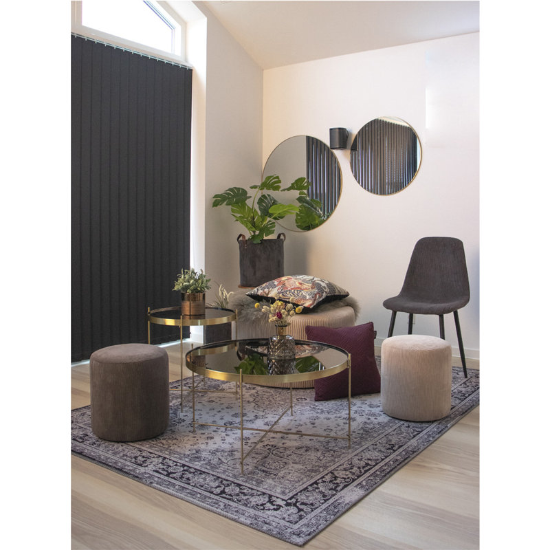 Ashirah Metal Flat Wall Mirror, 40 cm H x 40 cm W, Brass