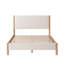 Base de lit en bois massif Ardin avec tête et pied de lit rembourrés crème-64633175-62291533