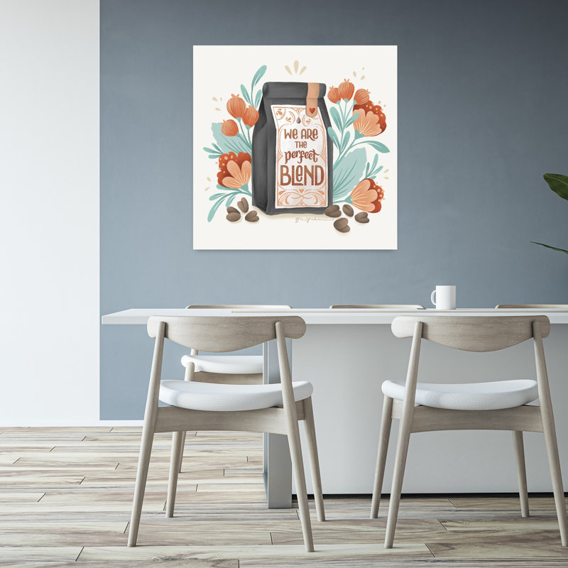 Mélange I, art floral contemporain, H 32 po x l 32 po