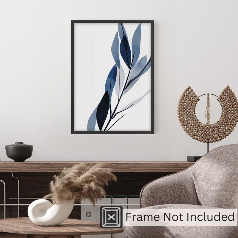 «Botanical Blue Botanical III», reproduction d'art moderne sans cadre, H 30 po x l 20 po