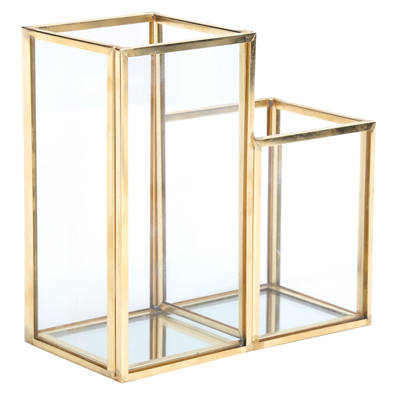 Boîte de rangement en verre pour jardin