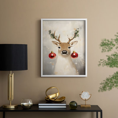 Art des Fêtes de Noël - série 2 - CECXCVII, reproduction encadrée - bois massif