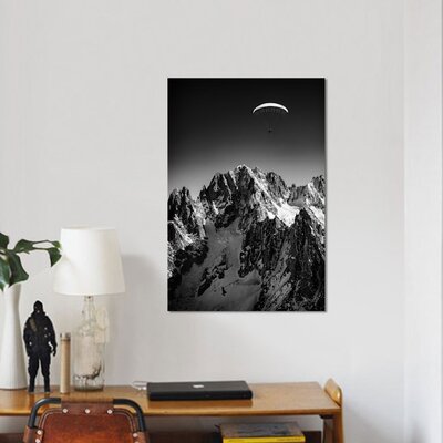 A Paraglider Above VallÃ©e Blanche, Chamonix, France - II by Alex Buisse - Gallery-Wrapped Canvas Giclee Print -  East Urban Home, EAOU1023 38941280