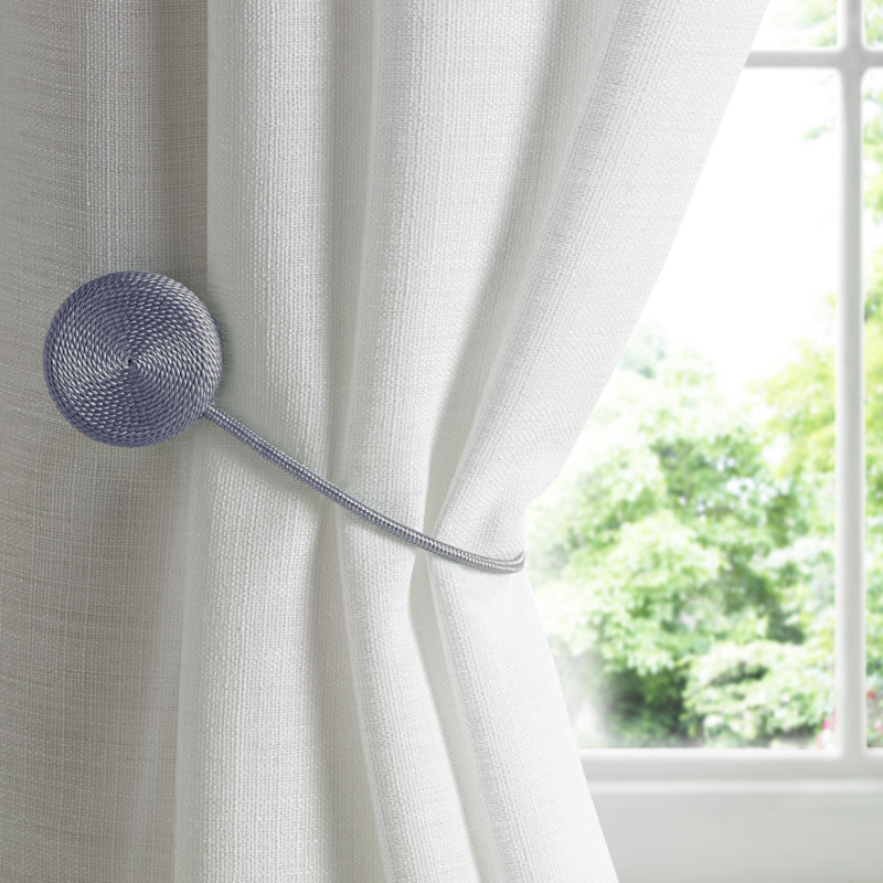 Rhodell Fabric 6cm Curtain Holdback/Tieback, Silver