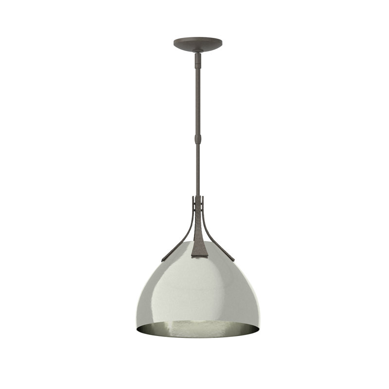 Summit 1 - Light Single Dome Pendant, Sterling, Dark Smoke