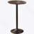 Black Round Top With Black Leg And Base Metal Bar Table