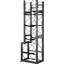 Porte-bouteilles d'azote pour différentes tailles - dimensions de 15,55 x 12,99 x 49,8 po, compatible avec 1 réservoir de 50 lb, 2 réservoirs de 30 lb et plus, revêtement de protection en acier au carbone, tablettes inclinées pour le réfrigérant à mouvement