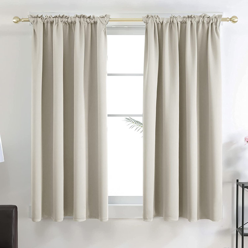 Northmoore Room Darkening Curtain Pair, 42" W x 45" L, Light Beige