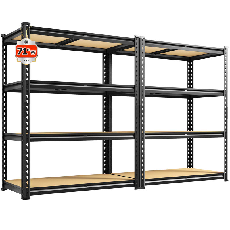 Metal Garage Shelving 3200 Lbs Total Capacity, Adjustable Shelving Unit For Basement Pantry Kitchen,black