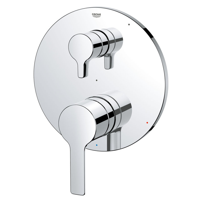 LINEARE PRESSURE BALANCE VALVE TRIM WITH 2-WAY DIVERTER WITH CARTRIDGE 7.75, Starlight Chrome
