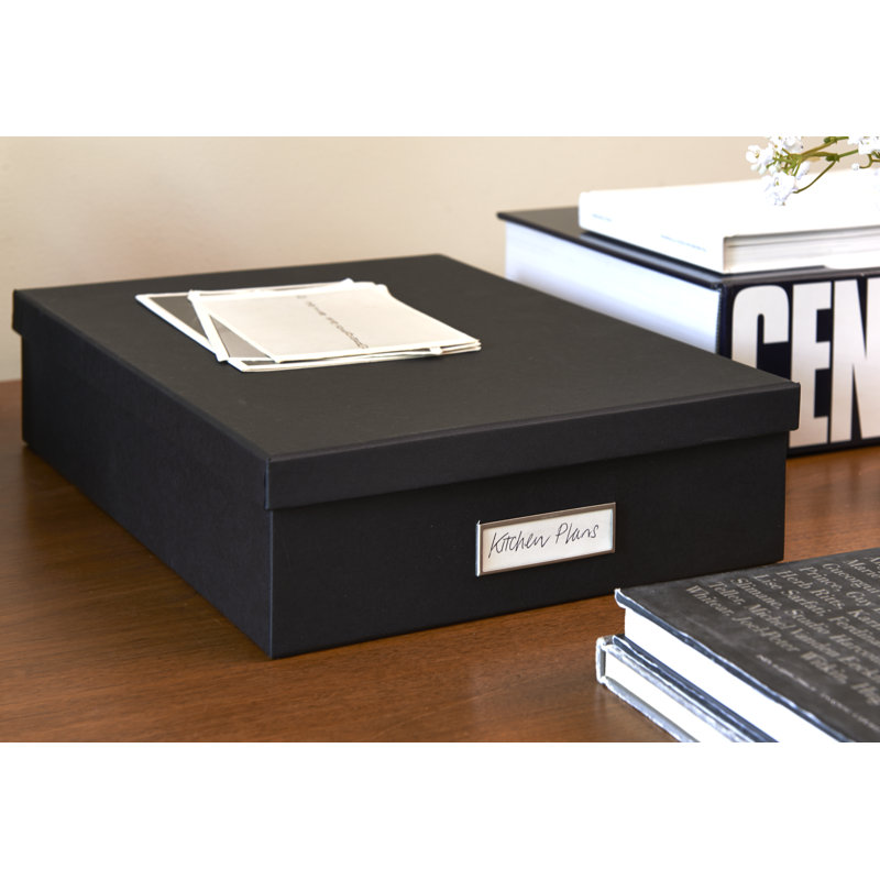Symple Stuff Decorative Bin, Black