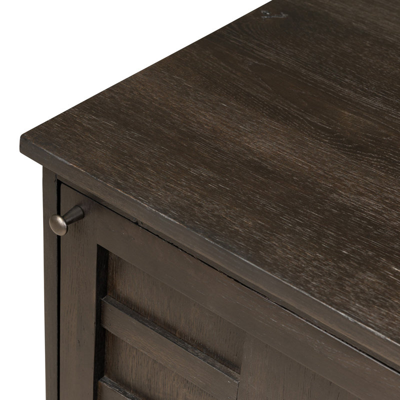 Alessio Nightstand, Smoked Black, Right