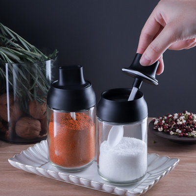 Ensemble de 3 pots à épices résistants à l'humidité pour cuisine