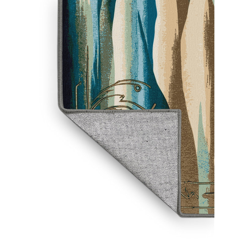 Serene Ripples Rug, Square 3'
