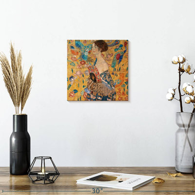 «Lady with a fan», reproduction sur toile