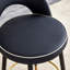 Tabouret de comptoir pivotant rembourré de 25 po avec dossier bas et repose-pieds en métal AriaHome-1607245628-1607245631