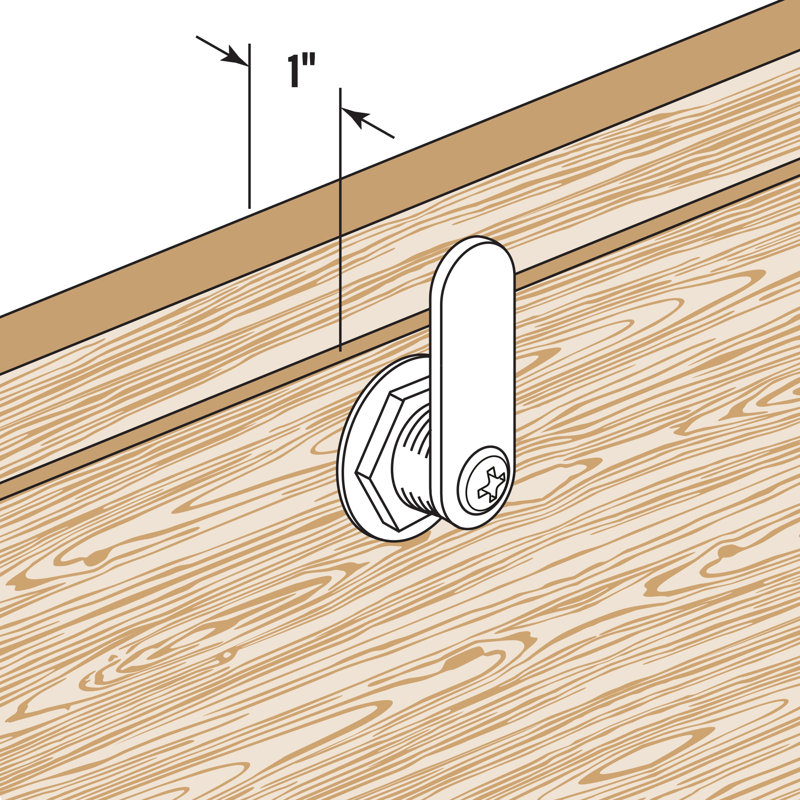 Serrure de tiroir et d'armoire Prime-Line - Fixez vos dossiers et tiroirs importants, 1 3/8 po, acier inoxydable moulé sous pression, convient à une épaisseur de panneau maximale de 1 po, clé différente (1 trousse)