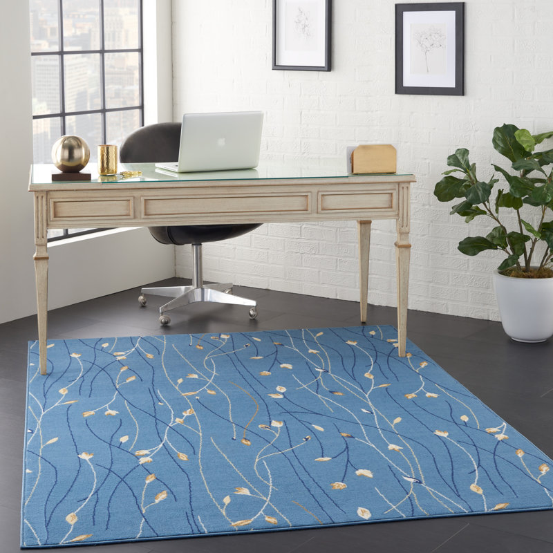 Floral Area Rug, Rectangle 160 x 221cm