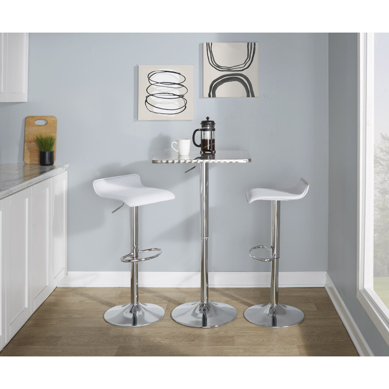 Bistro Square-Ale Bar Set - 3 Piece, White