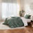 Solayne 100% Washed Cotton Duvet Cover Set with Faux Hemp Texture, Solid Color, Zipper Closure and Corner Ties-111685176-111685178