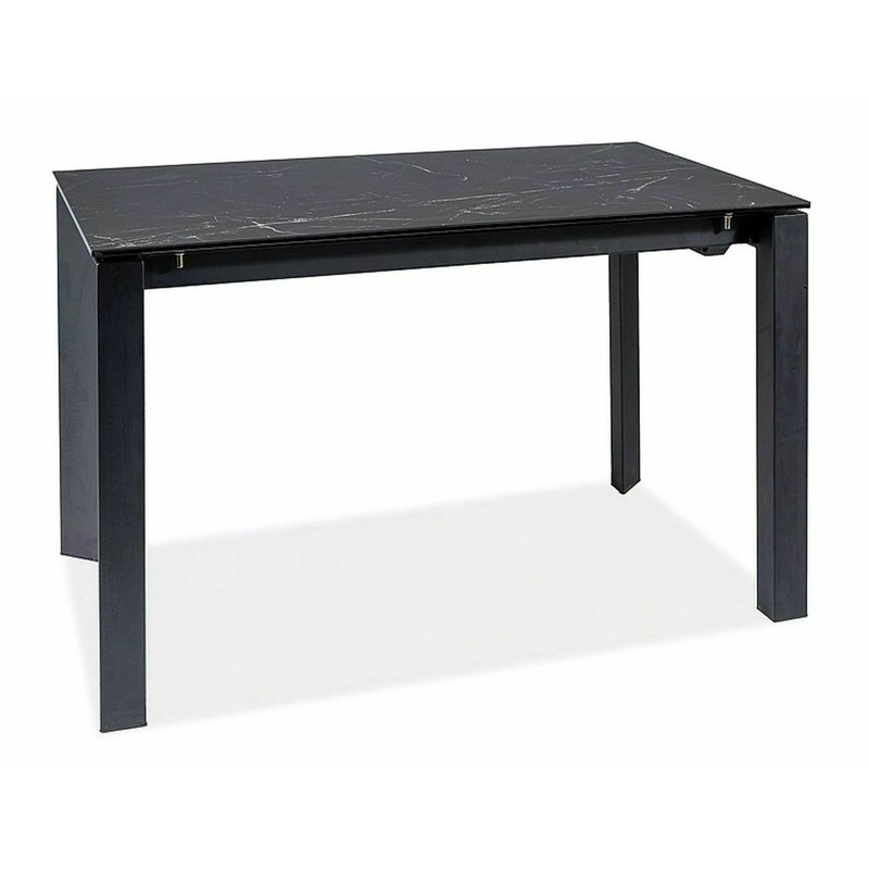 Table Metropol White 120(180), Black