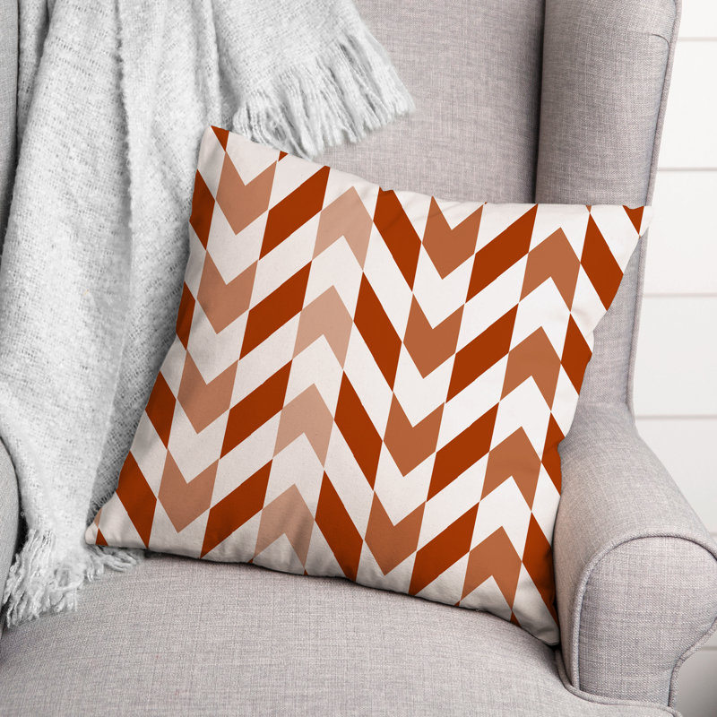  Coussin décoratif intérieur / extérieur, Orange / Rouge