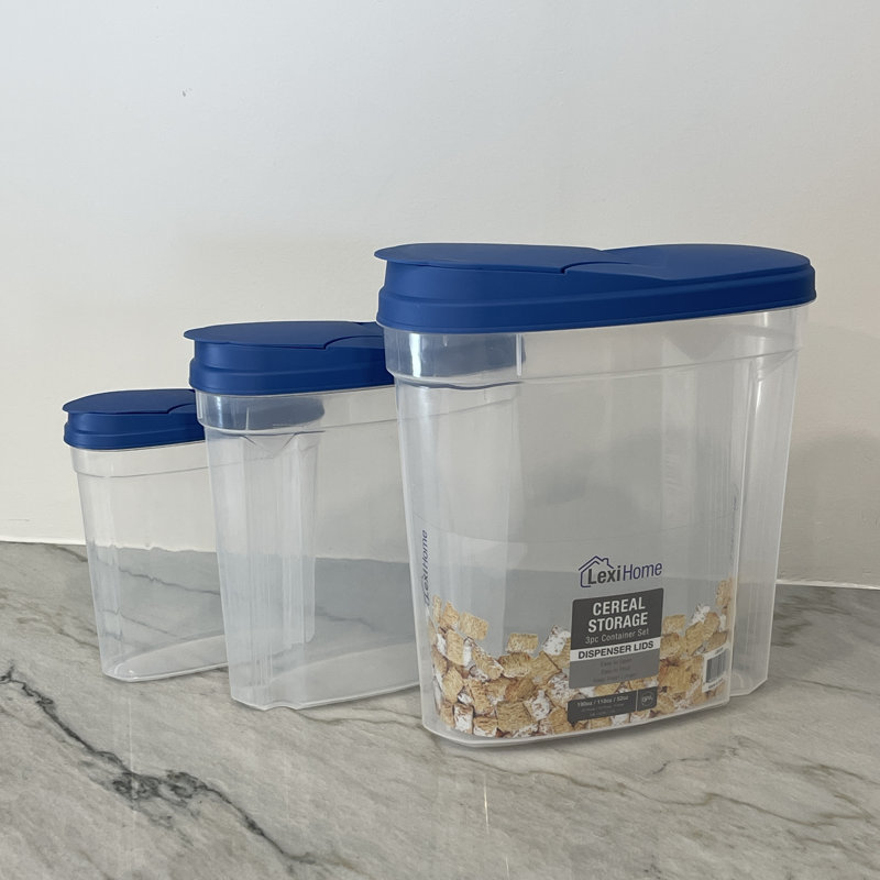 Distributeur de céréales en plastique Canister, Bleu