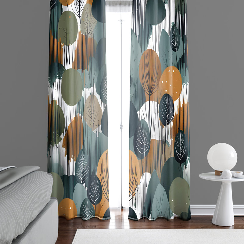 Paire de rideaux semi-transparents en polyester Dricketts, L 20 po x L 82 po