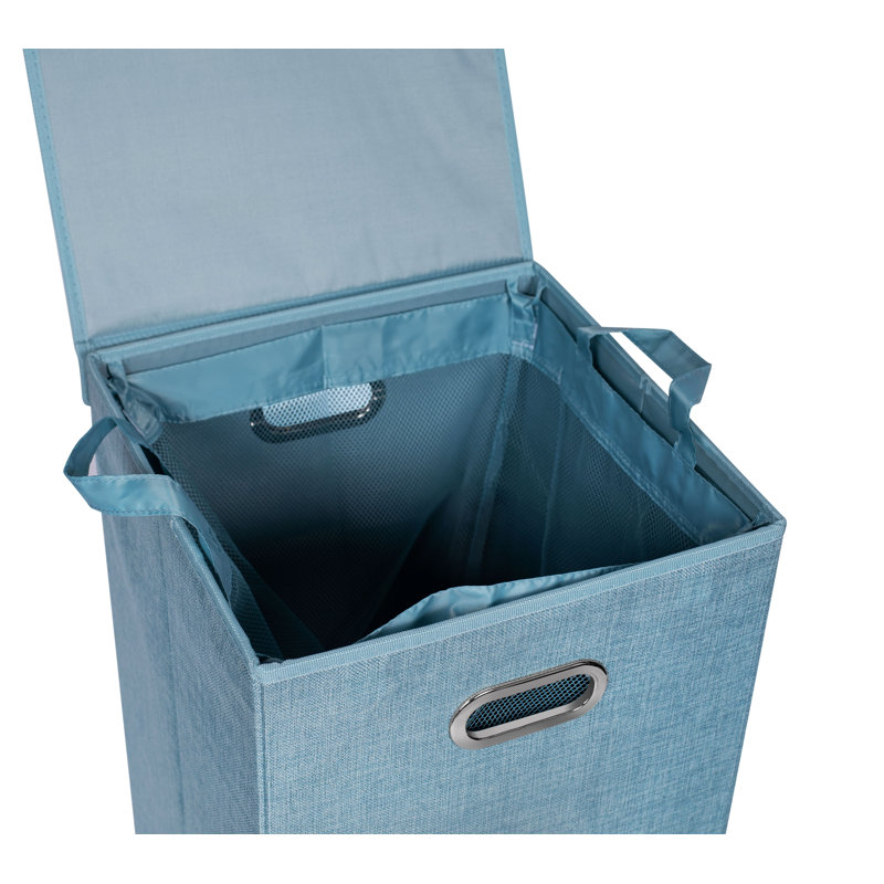 Panier à linge simple, Bleu pâle, Medium (25.75" H x 14.25" W x 14.25" D)