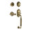 Nostalgic Warehouse Rope Rosette F Grip Handleset with Single Cylinder Deadbolt and Fleur Lever