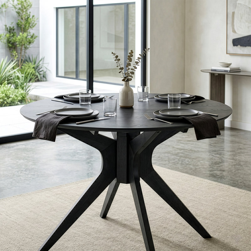 Table de salle à manger Blair, Black Washed