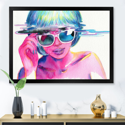 Shine, impression sensuelle sur toile turquoise