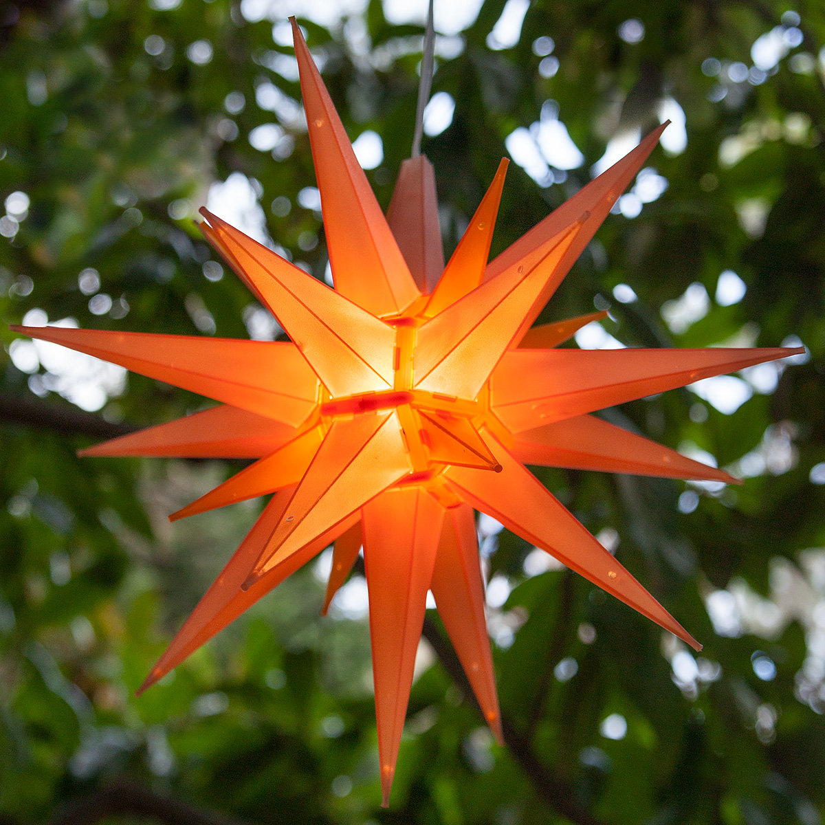 Moravian Star Lighted Outdoor Display, Amber