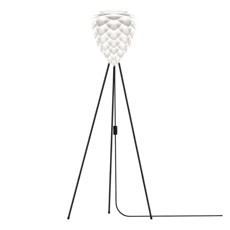  Lampe trépied 57 ", Noir, Noir et or