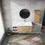 Meuble-lavabo mural 48 po avec lavabo et armoire latérale, portes à fermeture en douceur 48 po