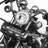 Hyperrealist Gray Duvet Cover - Realistic Motorcycle Design