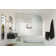 Maven 34 in. x 66.75 in. Frameless Arched Fluted Single Fixed Bath Panel