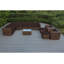 Ensemble de conversation en osier 8 personnes avec coussins Konen Wicker-27685438-27685443