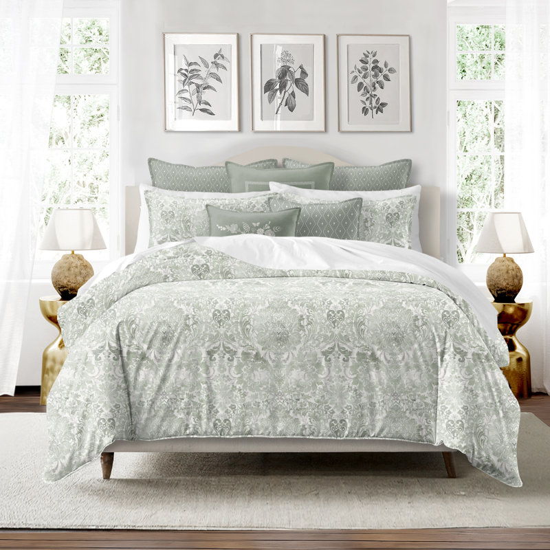 Savannah Cotton Coverlet Set 8 Piece, California King Coverlet + 7 Additional Pieces, Sage