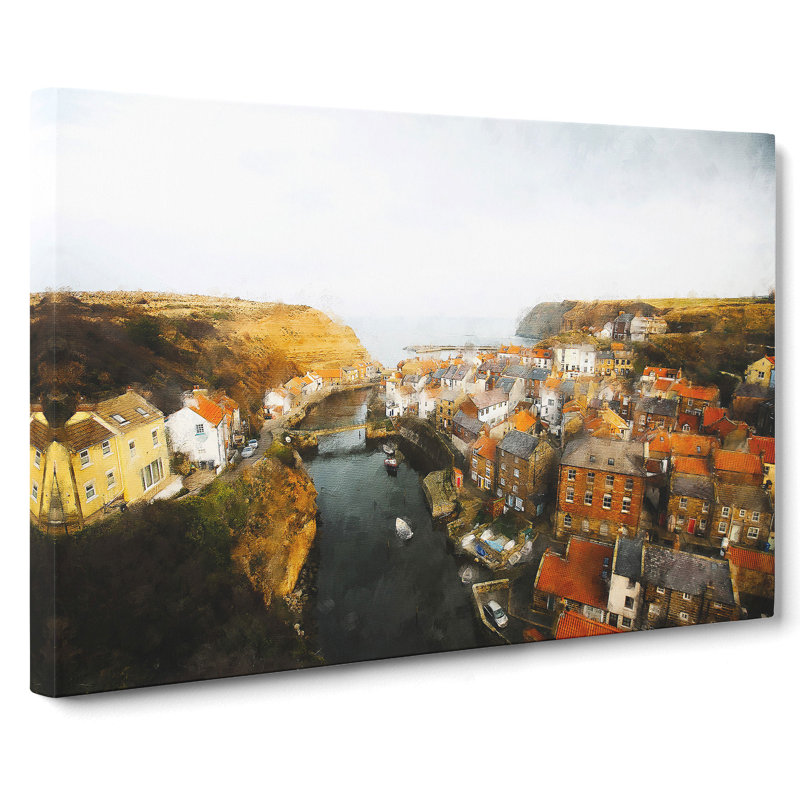 Staithes In North Yorkshire - Wrapped Canvas Print, 60cm H x 91cm W x 3cm D