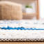 Stanwick Striped Handwoven Cotton Beige/Blue Area Rug-1001462653