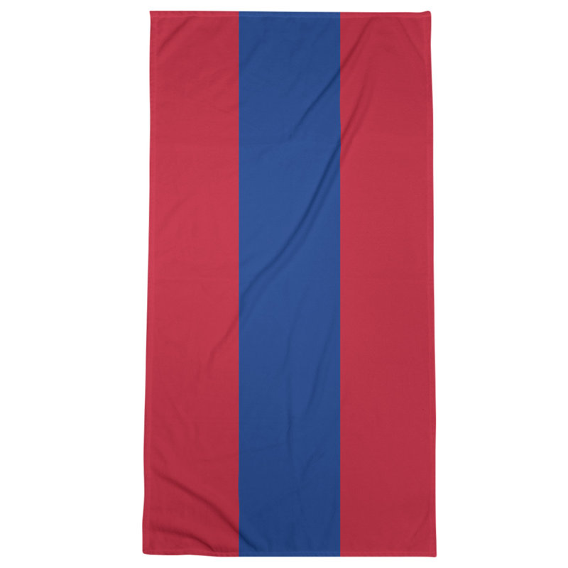 Beach Towel, Raspberry/Blue