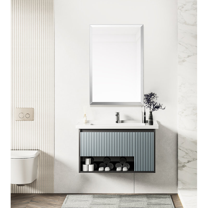 Miroir de salle de bain sans cadre Selig, 30 po x 22 po