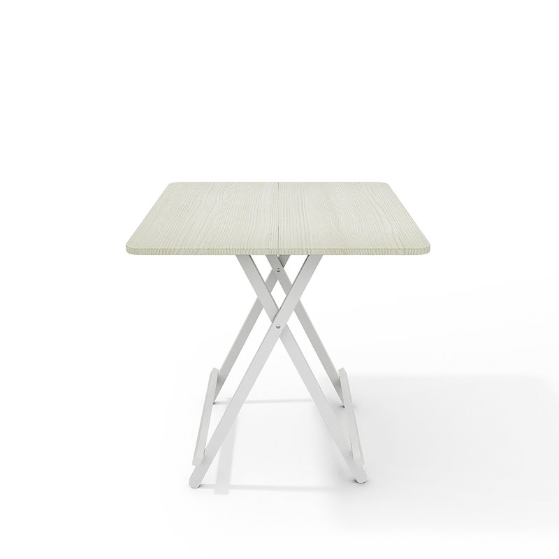 Kruter Foldable Square Dining Table, White, 74cm H x 70cm L x 70cm W