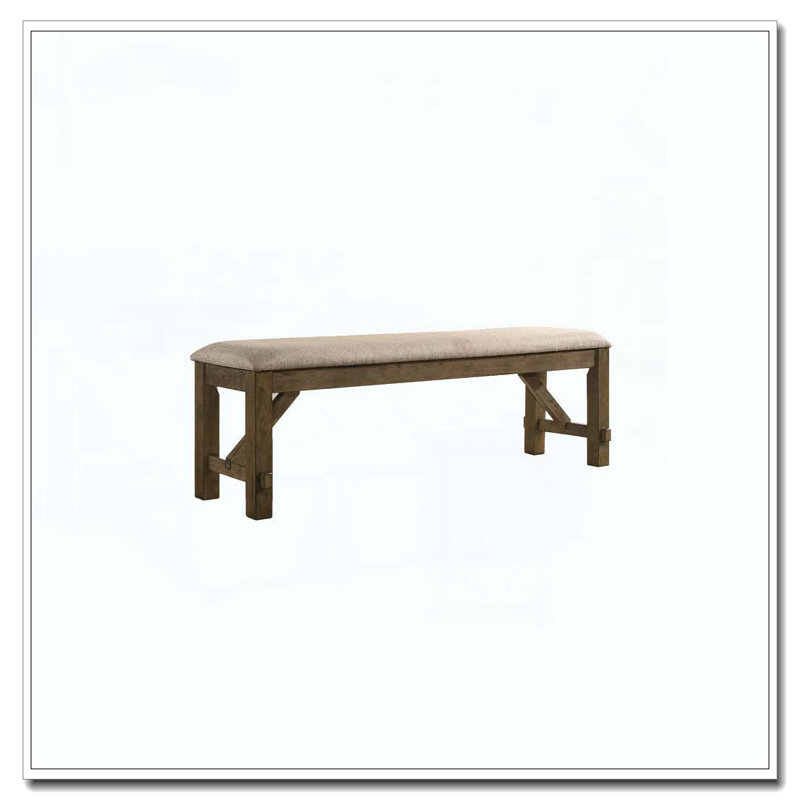 Raven Wood Fabric Upholstered Dining Bench