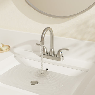 Copper Centerset Bathroom Faucet with Drain Assembly