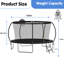 SENCHO GINSYTALIOR 35.6cm Round Backyard Trampoline with Safety Enclosure with Handlebar