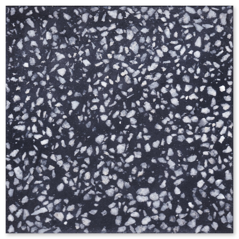 Carreau de sol et de ciment en béton uni 8 po x 8 po Terrazzo, Noir